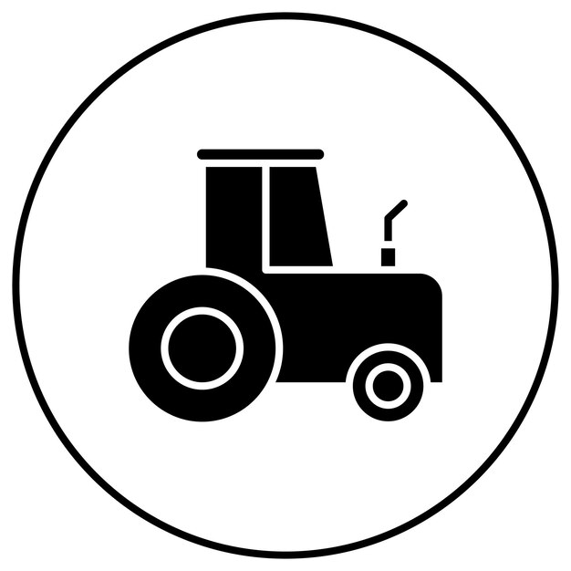 Imagen vectorial del icono del tractor Puede utilizarse para la agricultura