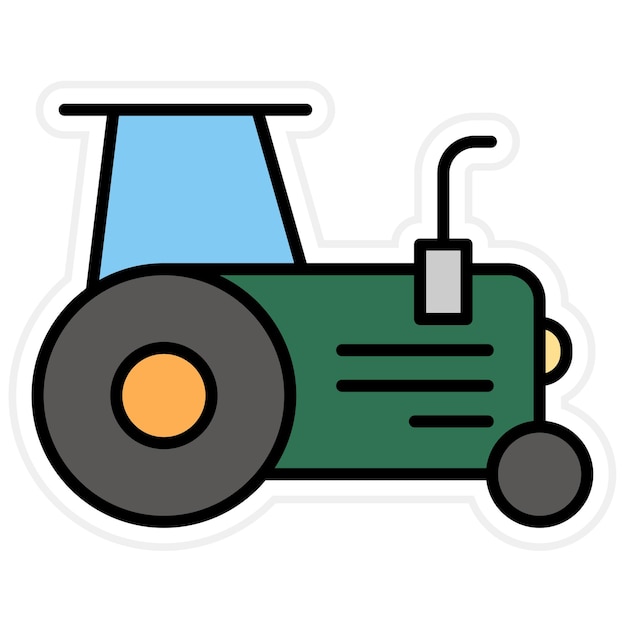 Imagen vectorial del icono del tractor Puede utilizarse para el transporte