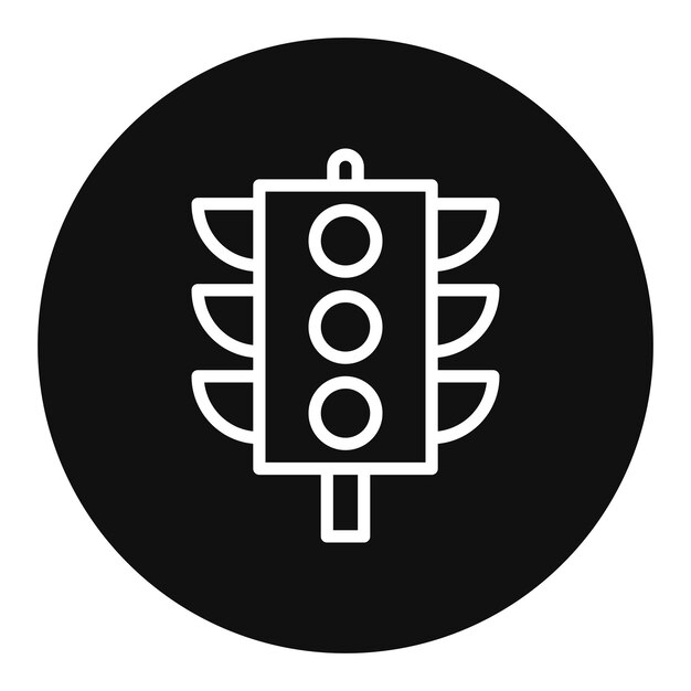 Imagen vectorial del icono de tráfico Puede utilizarse para el ferrocarril