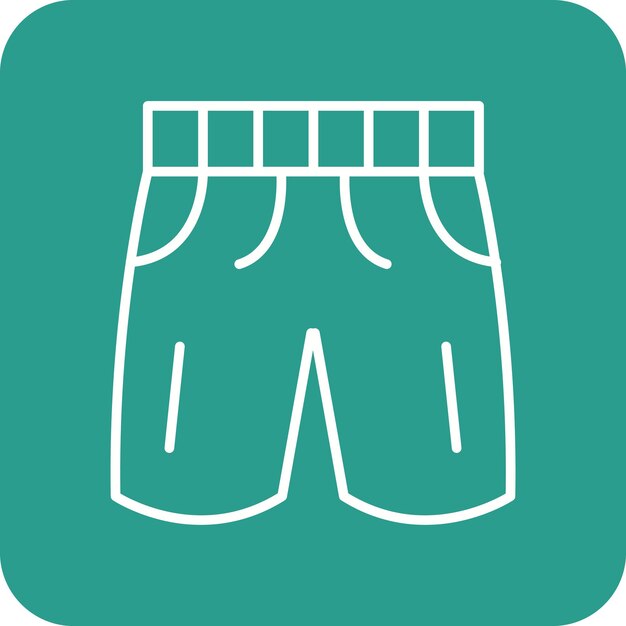Imagen vectorial del icono del traje de baño masculino Se puede usar para el verano