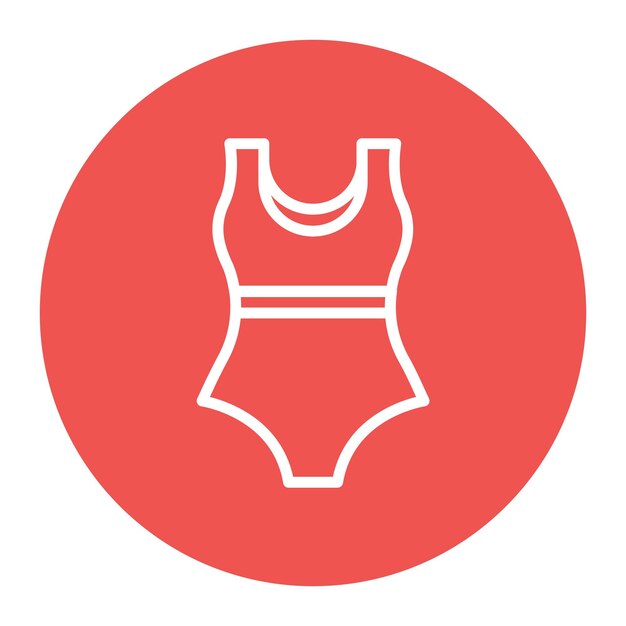 Imagen vectorial del icono del traje de baño Se puede usar para el parque acuático