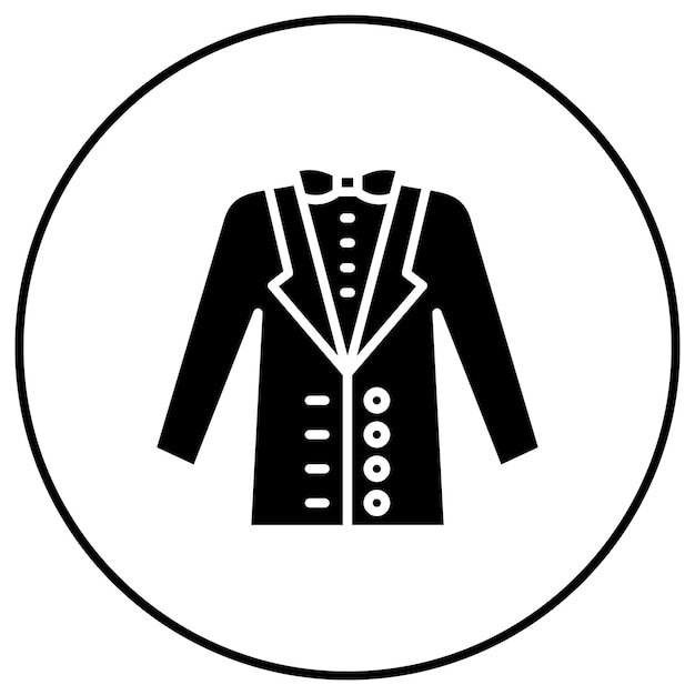 Imagen vectorial del icono del traje de los hombres de bodas Se puede usar para bodas