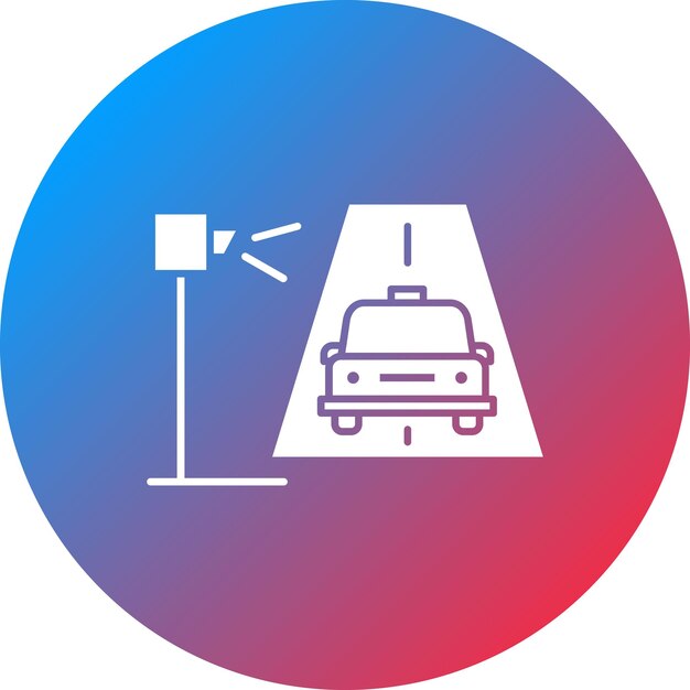 Vector imagen vectorial del icono de la trampa de velocidad se puede utilizar para el mapa y la navegación