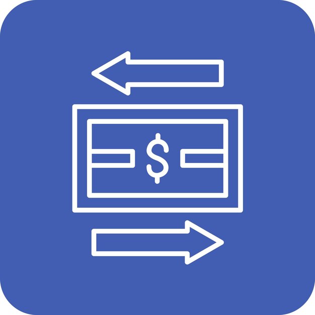 La imagen vectorial del icono de la transacción se puede utilizar para la contabilidad