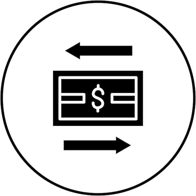 La imagen vectorial del icono de la transacción se puede utilizar para la contabilidad