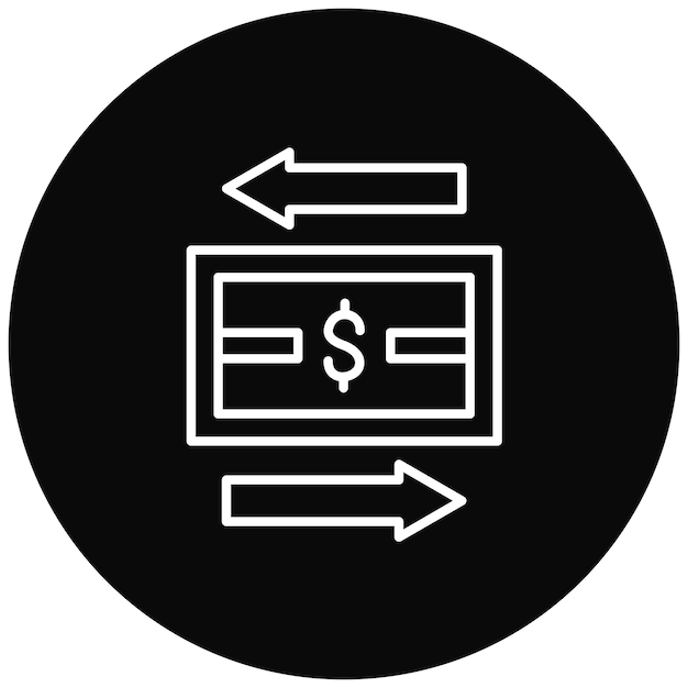La imagen vectorial del icono de la transacción se puede utilizar para la contabilidad