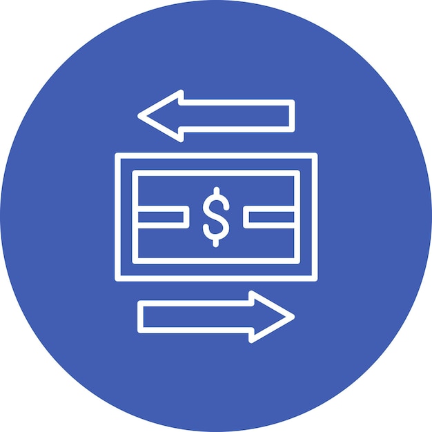 La imagen vectorial del icono de la transacción se puede utilizar para la contabilidad