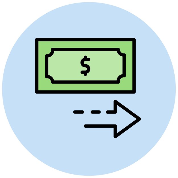 Imagen vectorial del icono de transferencia de fondos Se puede utilizar para la banca