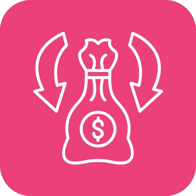Imagen vectorial del icono de transferencia de fondos Puede utilizarse para la economía empresarial