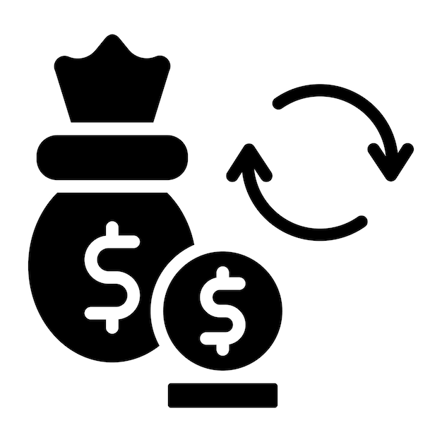 Imagen vectorial del icono de transferencia de préstamo Se puede utilizar para el préstamo