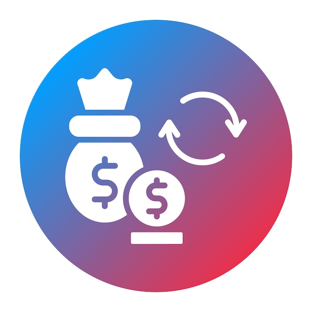 Imagen vectorial del icono de transferencia de préstamo Se puede utilizar para el préstamo