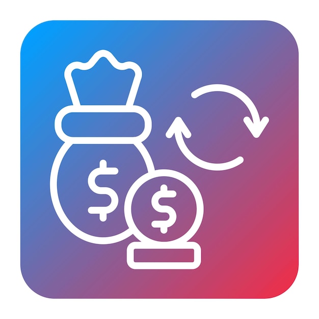 Imagen vectorial del icono de transferencia de préstamo Se puede utilizar para el préstamo
