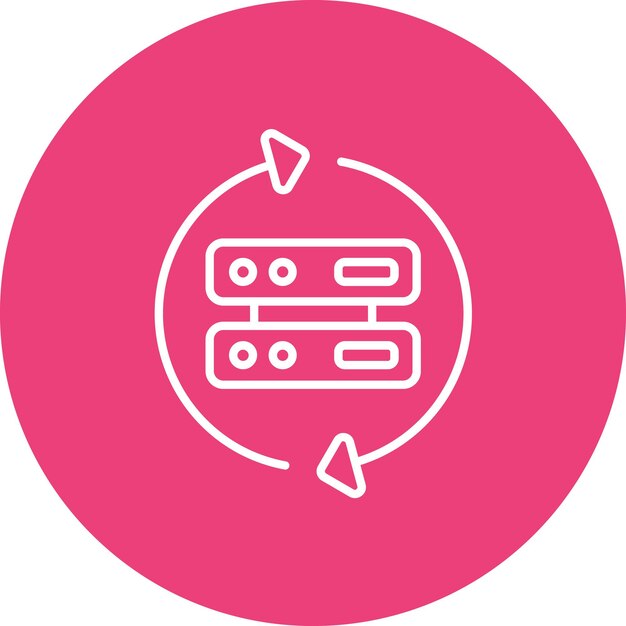 Imagen vectorial del icono de transformación de datos Se puede utilizar para el análisis de datos