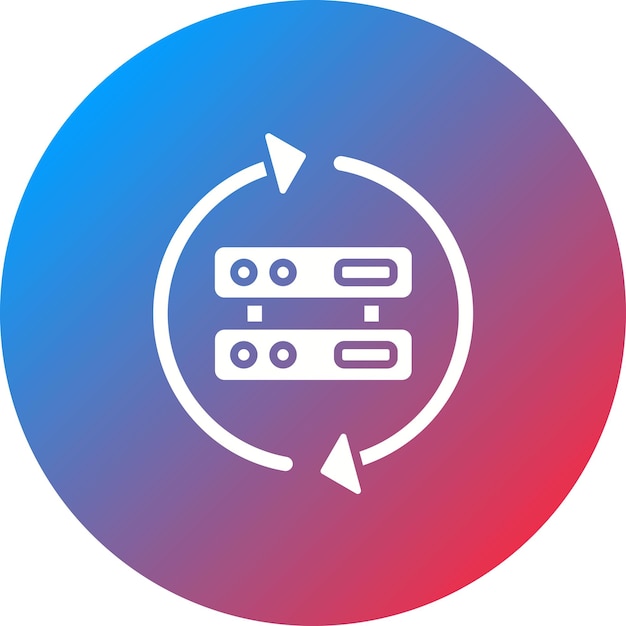 Imagen vectorial del icono de transformación de datos Se puede utilizar para el análisis de datos