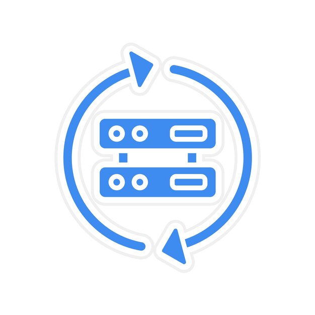 Imagen vectorial del icono de transformación de datos Se puede utilizar para el análisis de datos