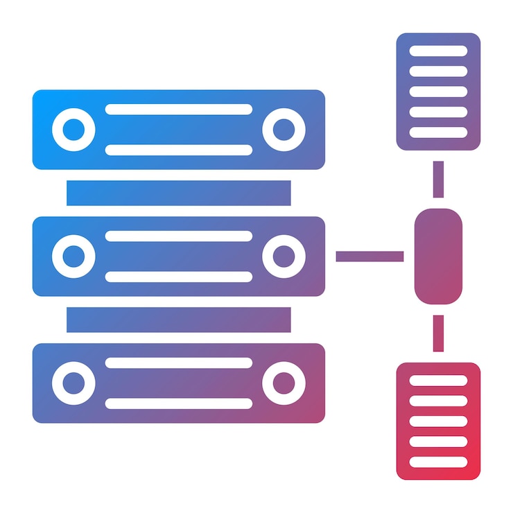 Vector la imagen vectorial del icono de transformación de datos se puede utilizar para big data