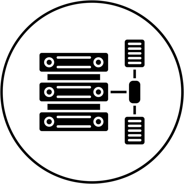 La imagen vectorial del icono de transformación de datos se puede utilizar para Big Data