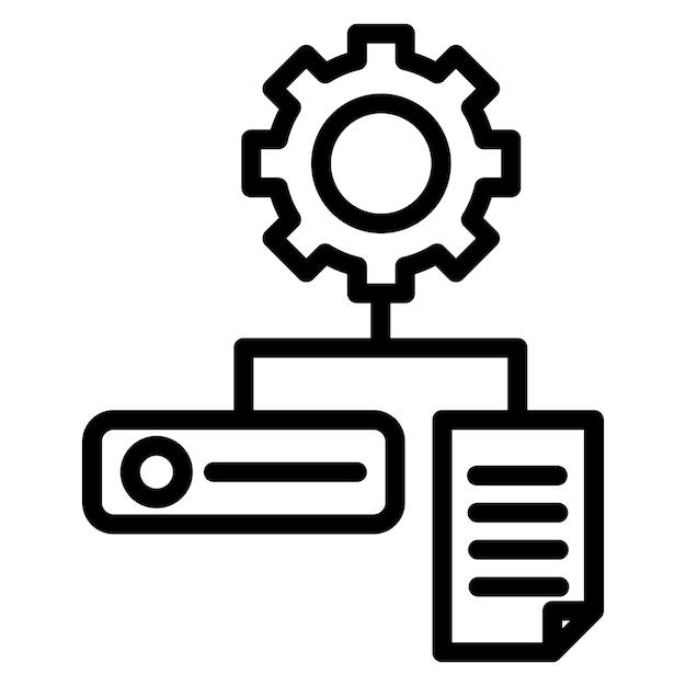Imagen vectorial de icono de transformación de datos Se puede utilizar para la ciencia de datos