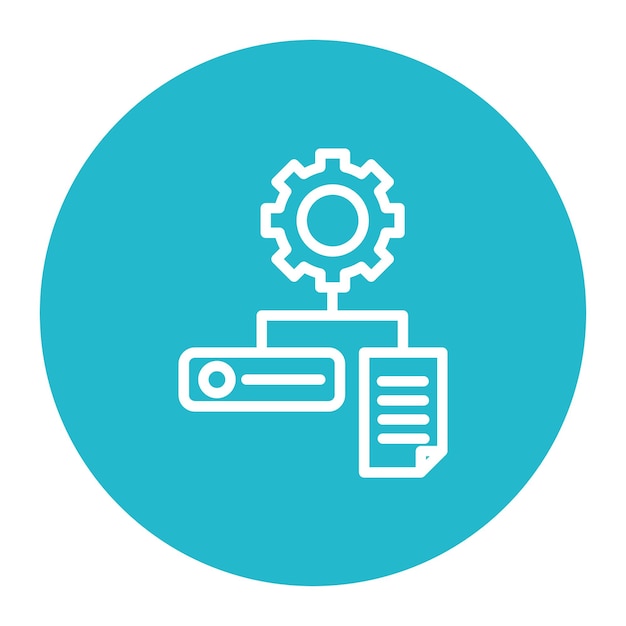 Imagen vectorial de icono de transformación de datos Se puede utilizar para la ciencia de datos
