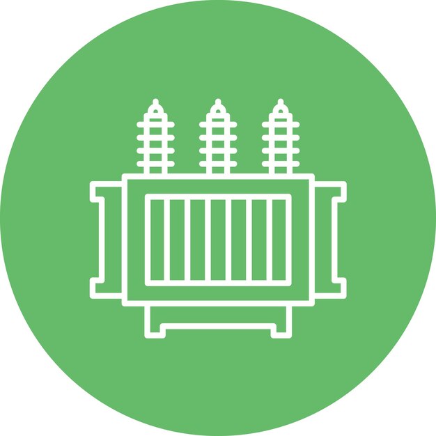 Imagen vectorial del icono del transformador de energía Puede utilizarse para la energía nuclear
