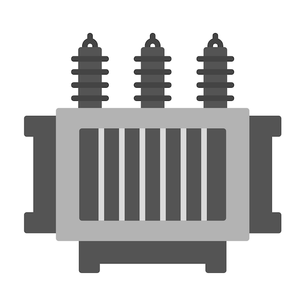 Imagen vectorial del icono del transformador de energía Puede utilizarse para la energía nuclear
