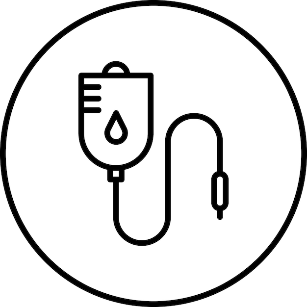 Imagen vectorial del icono de la transfusión de sangre Se puede utilizar para la enfermería