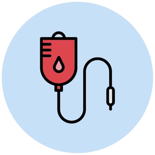 Imagen vectorial del icono de la transfusión de sangre Se puede utilizar para la enfermería