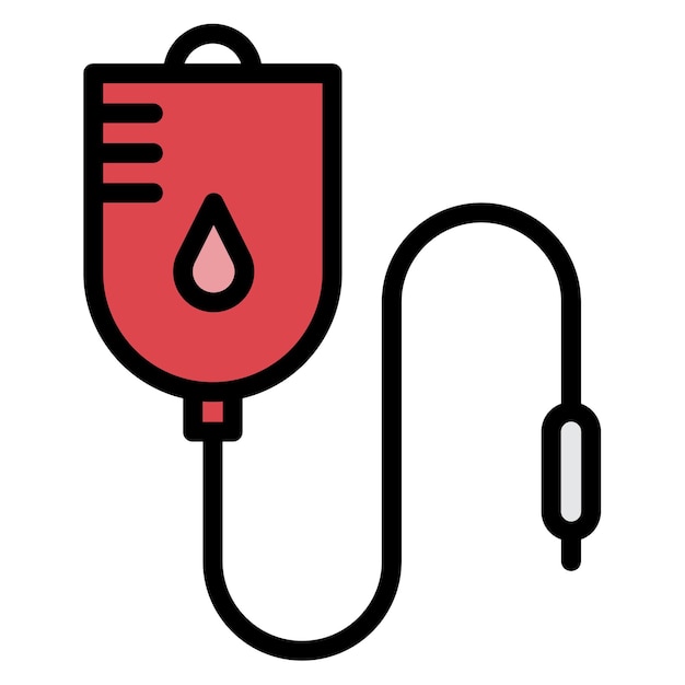 Imagen vectorial del icono de la transfusión de sangre Se puede utilizar para la enfermería