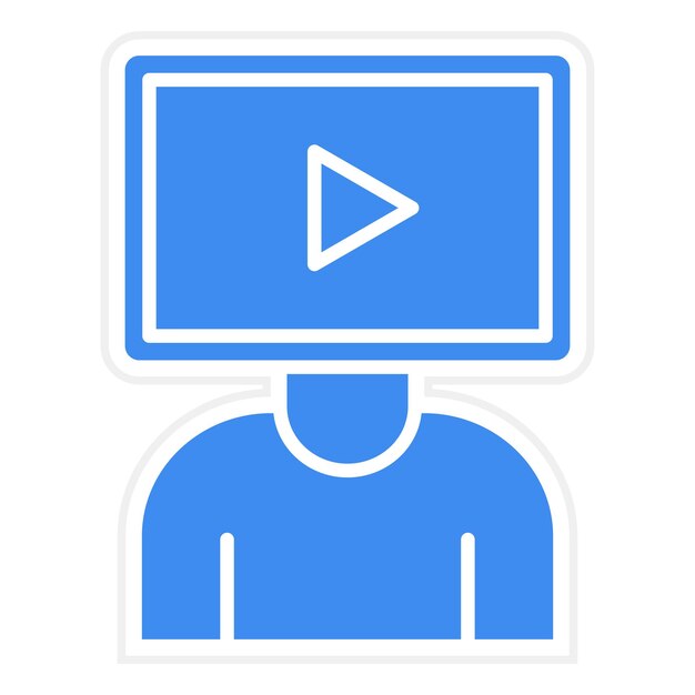 Imagen vectorial de icono de transmisión en vivo del usuario Se puede utilizar para el marketing digital