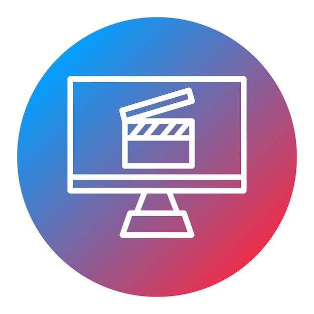 Imagen vectorial de icono de transmisión web Se puede usar para transmisión en vivo