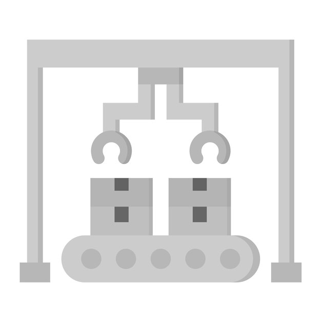 Imagen vectorial del icono del transportador robot puede utilizarse para la inteligencia artificial