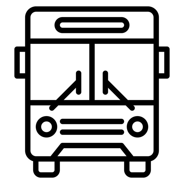Imagen vectorial del icono del transporte público Se puede utilizar para el espacio de coworking