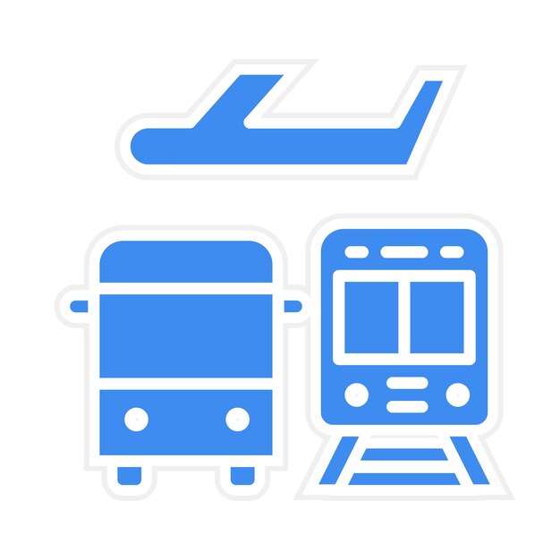 Imagen vectorial del icono de transporte Se puede utilizar para la planificación de vacaciones