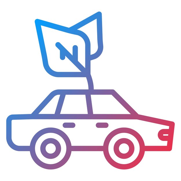 Imagen vectorial de icono de transporte verde Se puede utilizar para el desarrollo ecológico