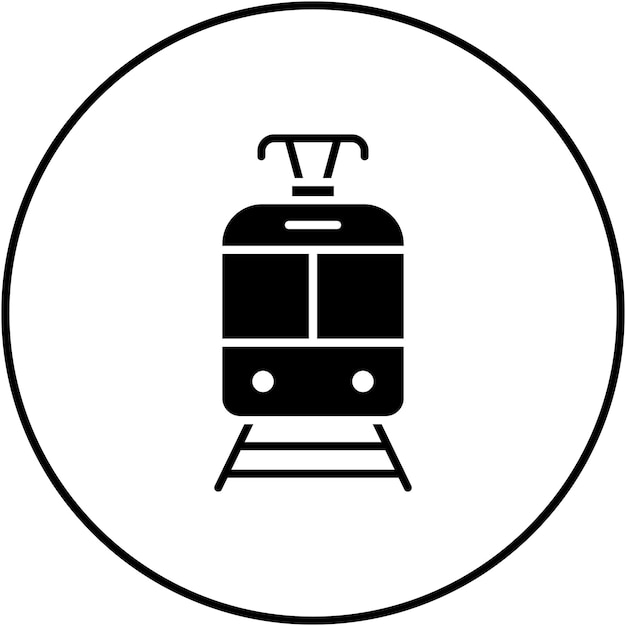 Imagen vectorial del icono del tranvía Se puede utilizar para el transporte