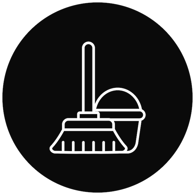 Imagen vectorial del icono del trapeador Se puede utilizar para la rutina de higiene