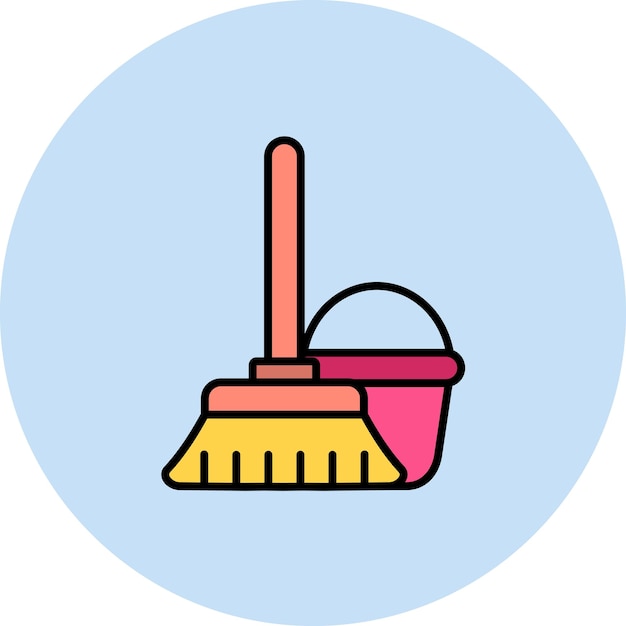 Imagen vectorial del icono del trapeador Se puede utilizar para la rutina de higiene