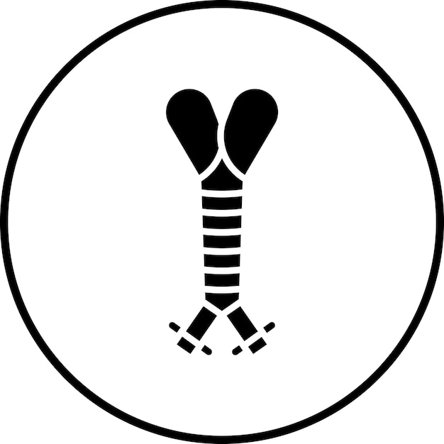 Imagen vectorial del icono de la tráquea Se puede utilizar para la anatomía humana