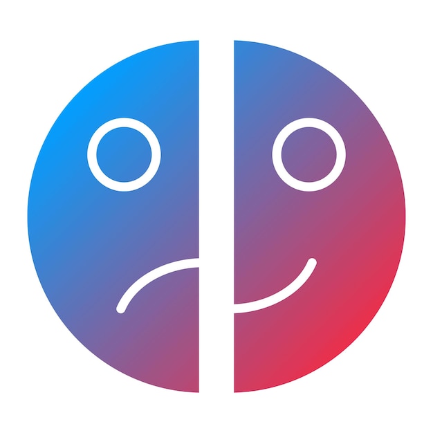 Imagen vectorial del icono del trastorno bipolar Se puede usar para el trastorno