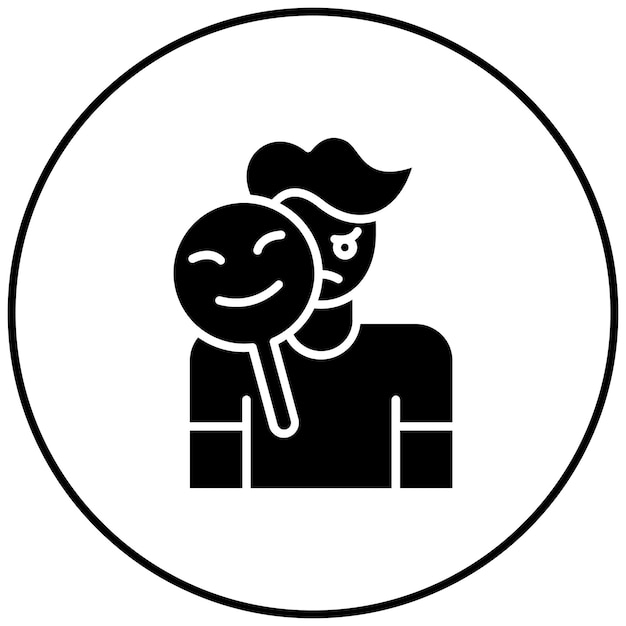 Imagen vectorial del ícono del trastorno de personalidad pasivo-agresivo Se puede utilizar para el trastorno