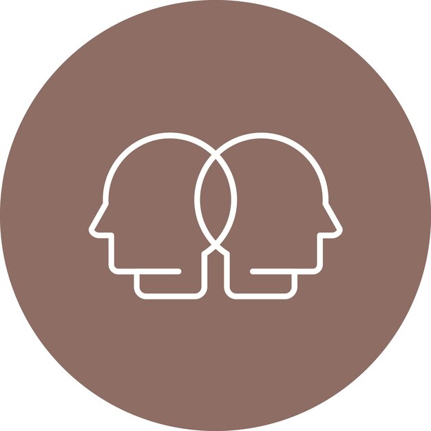 Imagen vectorial del icono del trastorno de la personalidad Se puede utilizar para el trastorno