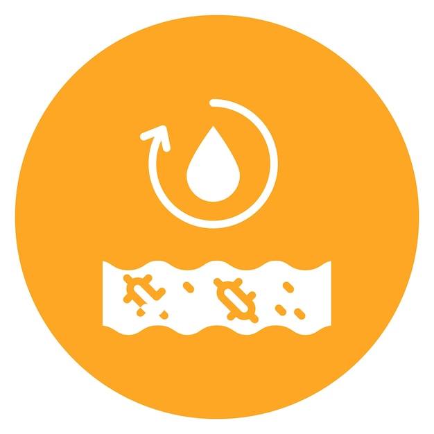 Imagen vectorial del icono de tratamiento de aguas residuales Puede utilizarse para el tratamiento de aguas
