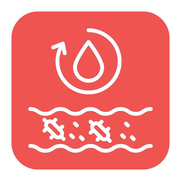 Imagen vectorial del icono de tratamiento de aguas residuales Puede utilizarse para el tratamiento de aguas