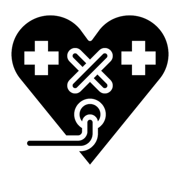 Imagen vectorial del icono de tratamiento del gusano del corazón Se puede utilizar para veterinaria