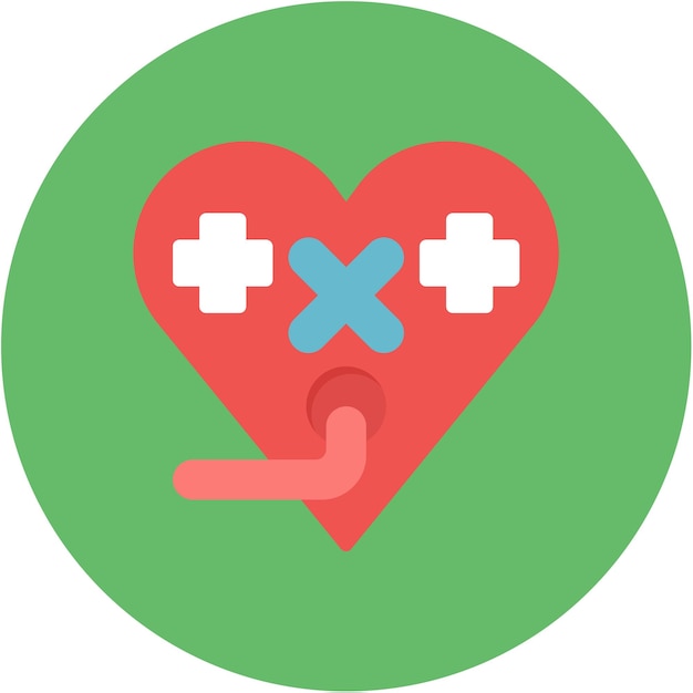 Imagen vectorial del icono de tratamiento del gusano del corazón Se puede utilizar para veterinaria