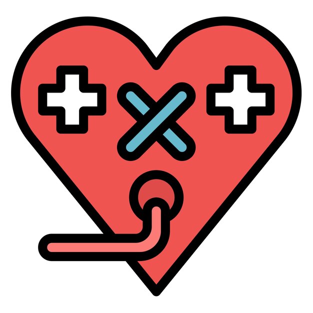 Imagen vectorial del icono de tratamiento del gusano del corazón Se puede utilizar para veterinaria