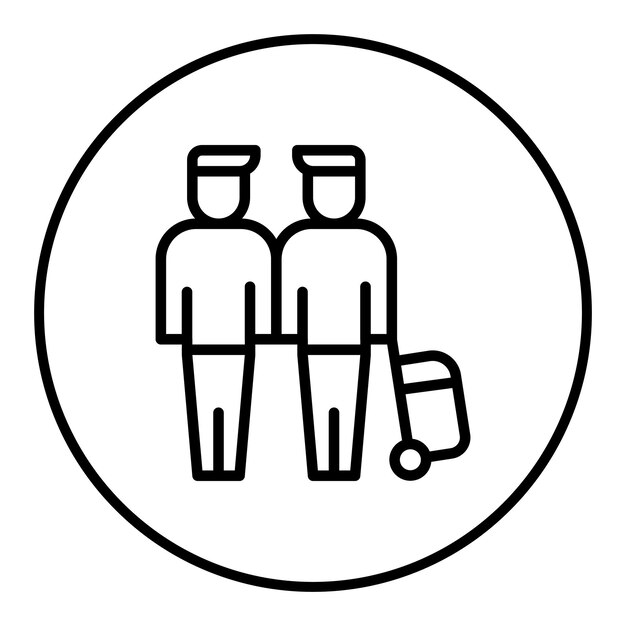 Imagen vectorial del icono de Travel Buddies Se puede usar para Amistad