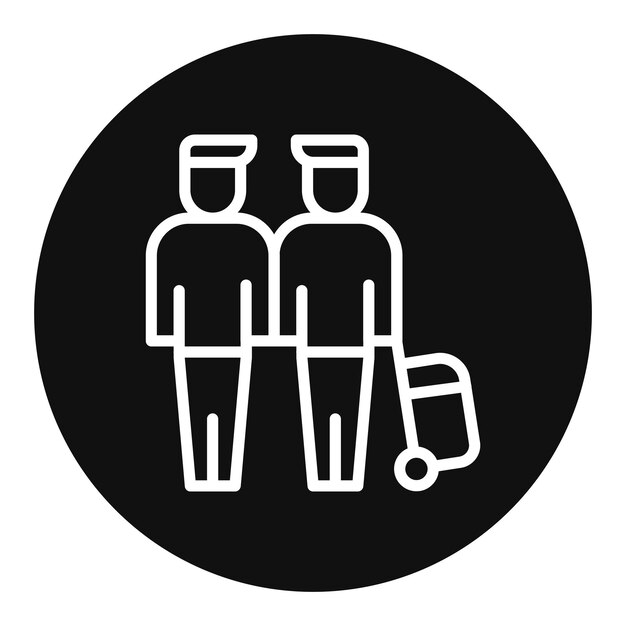Imagen vectorial del icono de Travel Buddies Se puede usar para Amistad