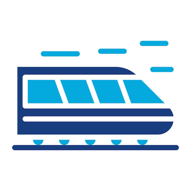 Imagen vectorial del icono del tren de alta velocidad Se puede utilizar para el ferrocarril