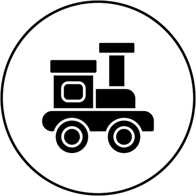 Imagen vectorial del icono del tren Se puede utilizar para juguetes infantiles